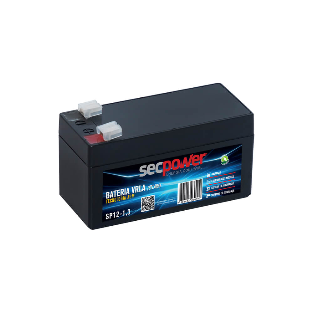 Bateria Chumbo Ácido VRLA AGM – Sec Power – SP12-1,3
