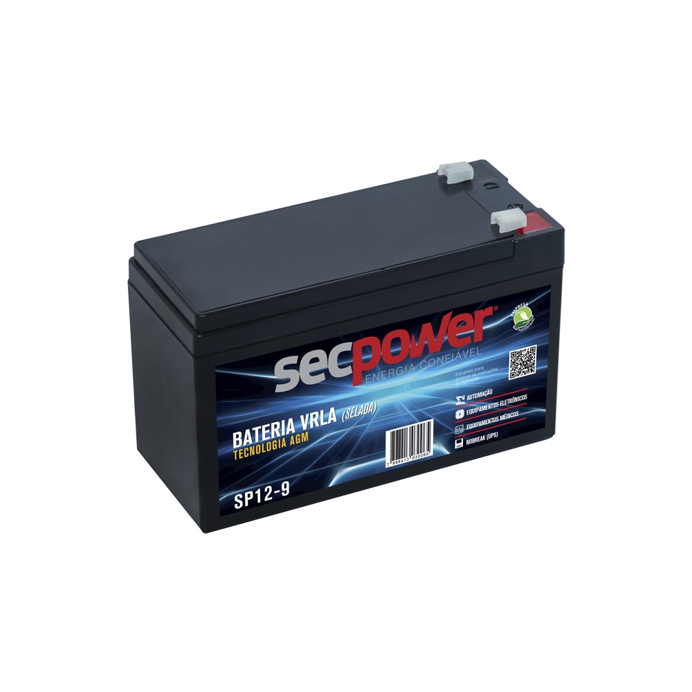 Bateria Chumbo Ácido VRLA AGM – Sec Power – SP12-9 / E