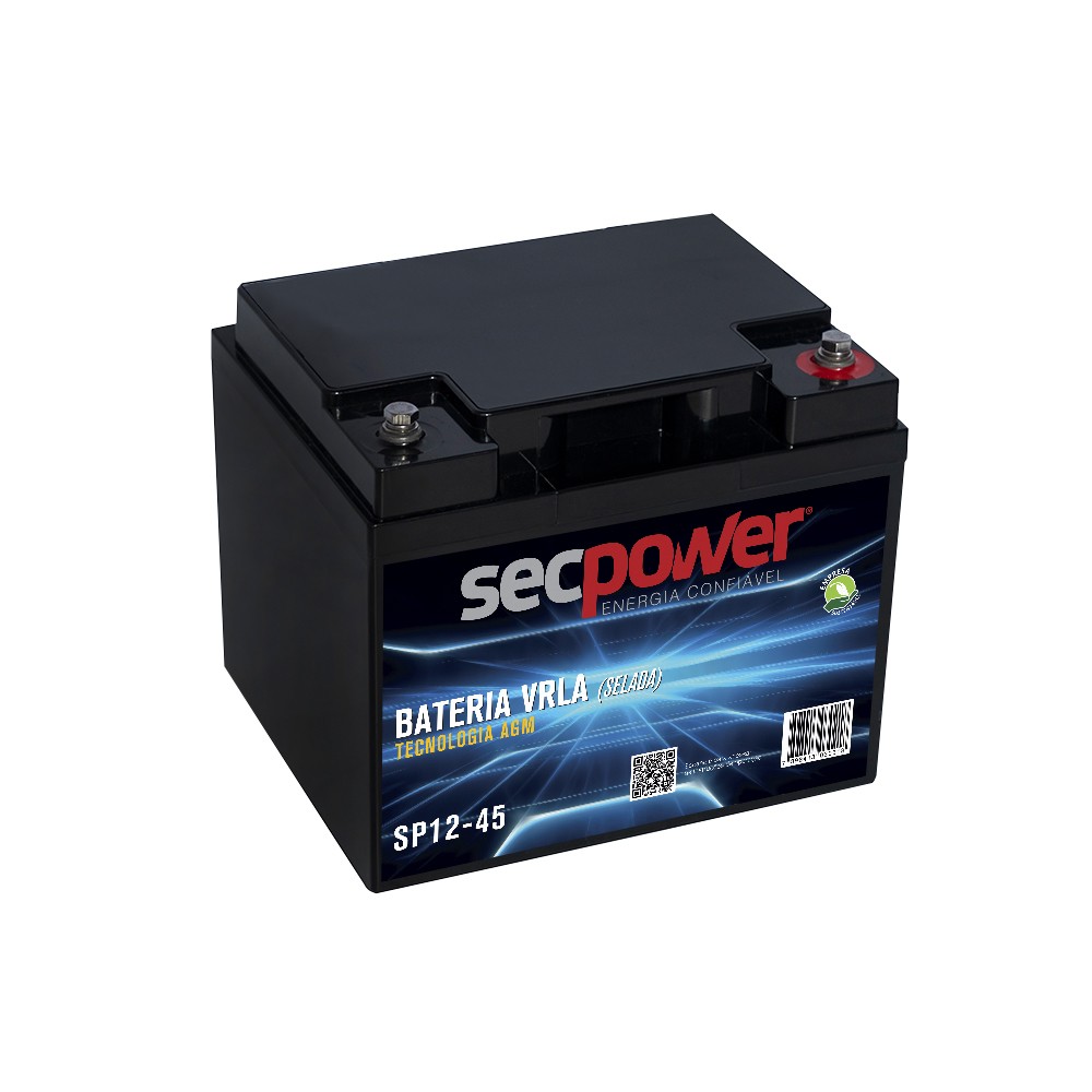Bateria Chumbo Ácido VRLA AGM – Sec Power – SP12-45