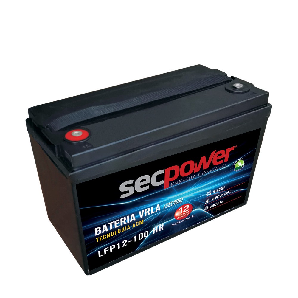 Bateria Chumbo Ácido VRLA AGM – Sec Power – LFP12-100 HR390W