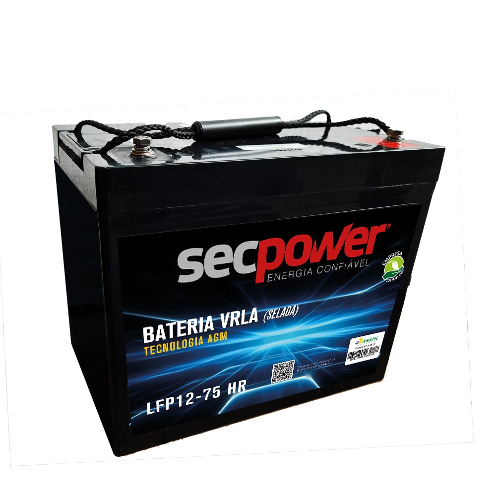 Bateria Chumbo Ácido VRLA AGM – Sec Power – LFP12-75 HR262W