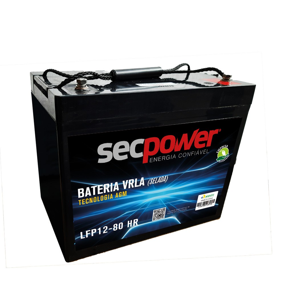 Bateria Chumbo Ácido VRLA AGM – Sec Power – LFP12-80 HR310W