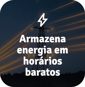 Armazena energia em horarios baratos