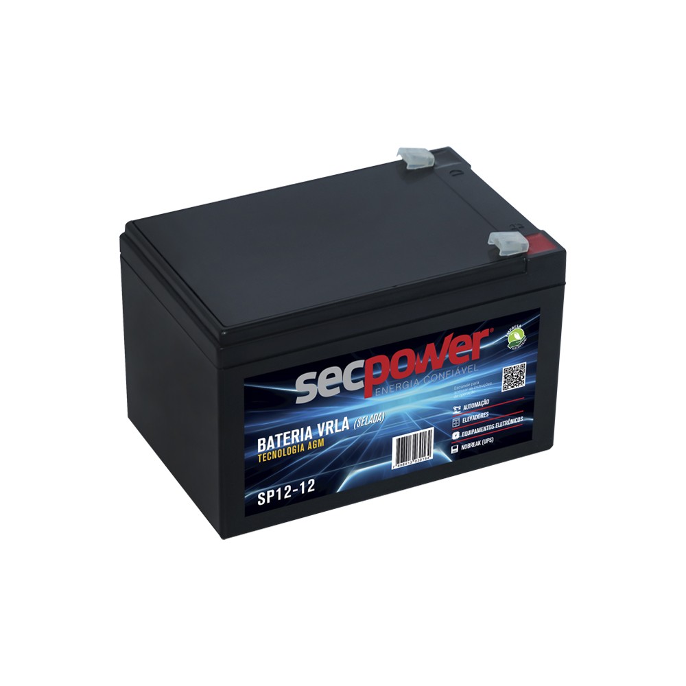 Bateria Chumbo Ácido VRLA AGM – Sec Power – SP12-12