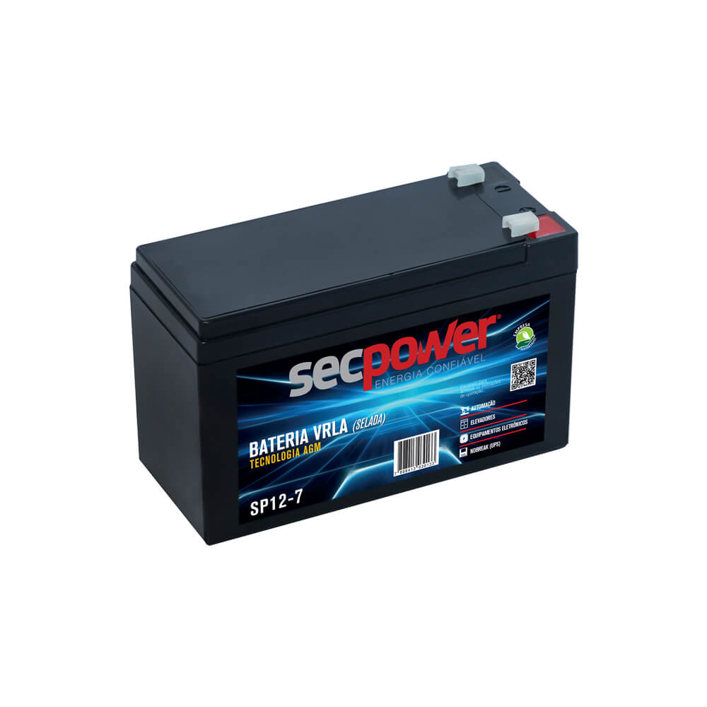 Bateria Chumbo Ácida VRLA AGM – Sec Power – SP12-7 / S