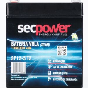 Bateria SecPower Chumbo-ácido VRLA AGM 12V 5Ah T2