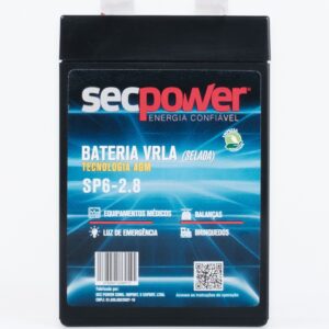 Bateria SecPower Chumbo-ácido VRLA AGM 6V 2,8Ah