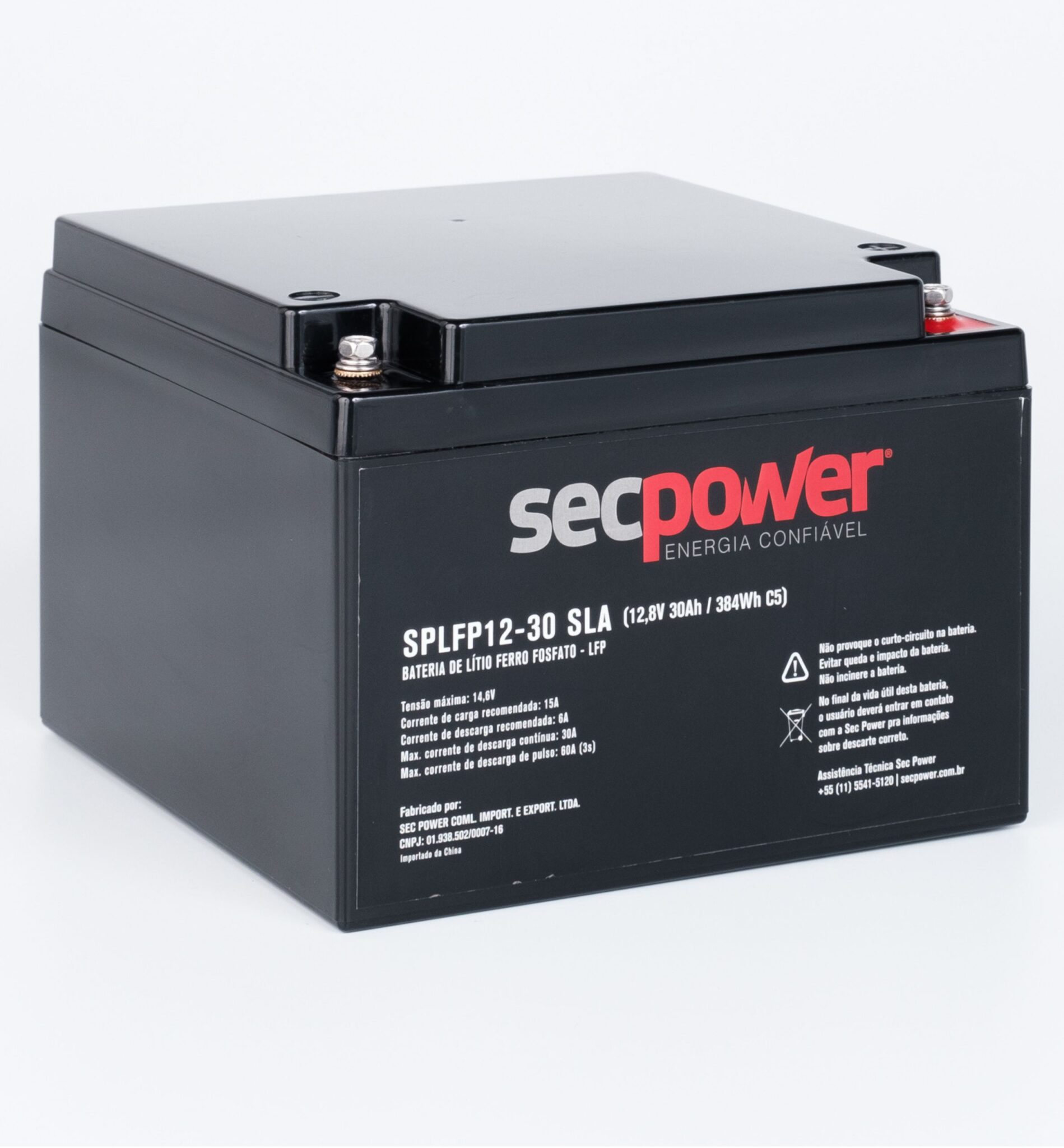 Bateria SecPower LiFePO4 SLA 12V 30Ah - SecPower Energia